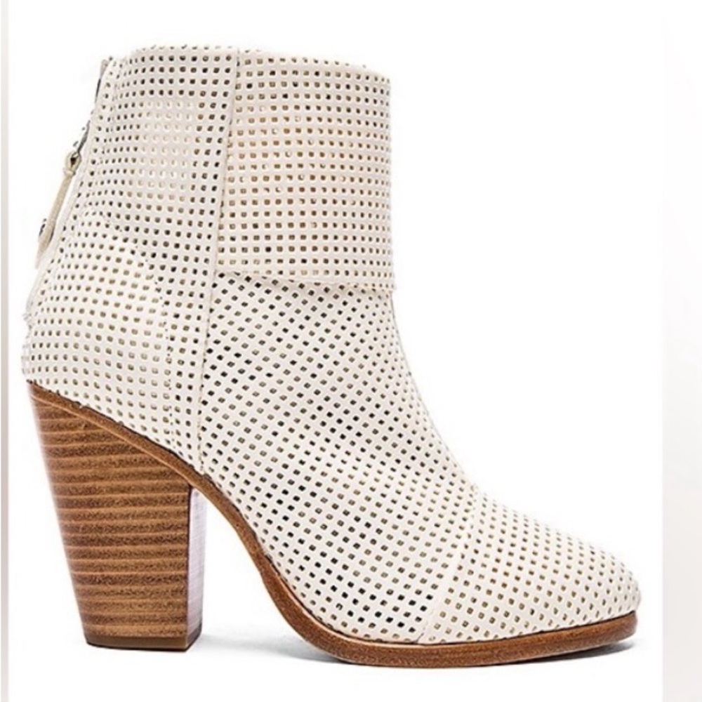rag & bone classic Newbury Bootie in perforated leather.  Step out in style!